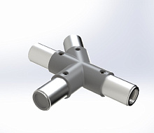 T-соединитель 45 градусов левый D40