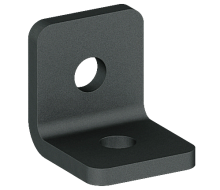 Угловой соединитель стальной 40х40L, 40 серия (черный)