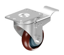 Ролик поворотный с тормозом D75